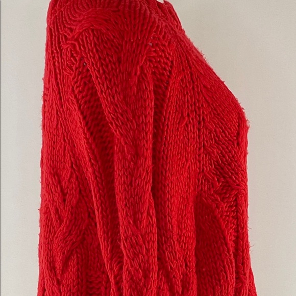 Love, Whit by Whitney Port Chunky Sweater in Red, XS - Picture 11 of 11